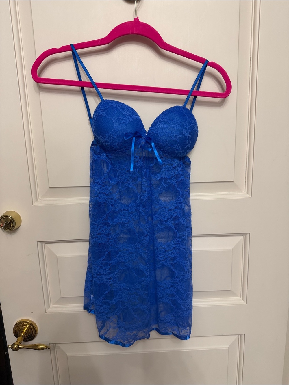 Blue Lace Babydoll Chemise - Women Intimates